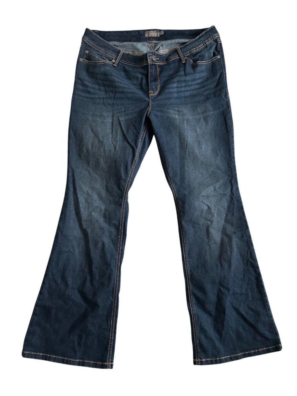 Torrid Women's Sz 18 R Luxe Slim Bootcut Super Stretch Jeans Dark Wash Denim